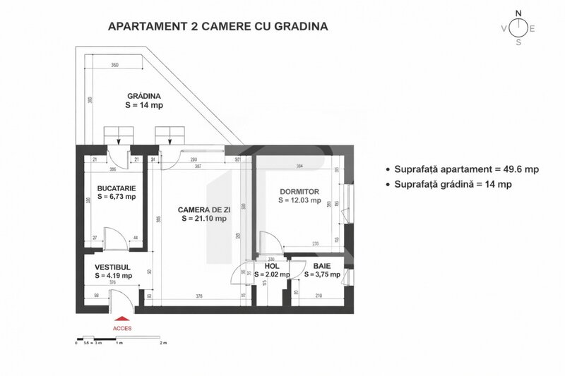 Baneasa, apartament 2 camere parter cu gradina, Greenfield Residence Platanilor